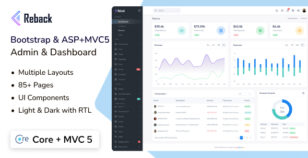 Reback - ASP Core + MVC 5 Admin Dashboard Template by Techzaa