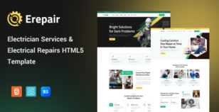 Erepair - Electrician Services & Electrical Repairs HTML5 Template by weblayout