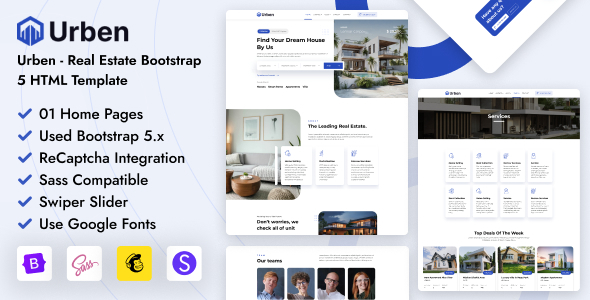 Urben - Real Estate Bootstrap 5 HTML Template by IndianCoder