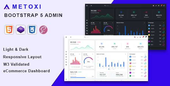 Metoxi - Symfony Bootstrap 5 Admin Dashboard Template by codervent