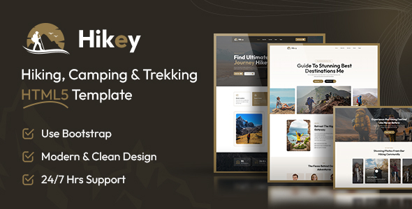 Hikey – Hiking Camping & Travel Trekking HTML5 Template by Dreamit-Solution