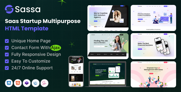 Sassa - Sass Startup Multipurpose HTML Template by themeholy