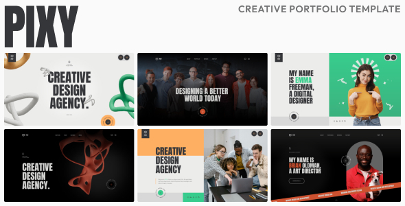 Pixy - Creative portfolio template by MillerDigitalDesign