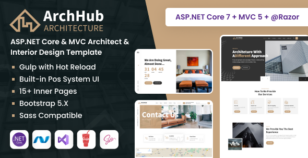 ArchHub - ASP.NET Core & MVC Architecture & Interior Design Template by DexignZone