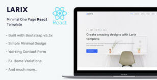 Larix - React Landing Page Template by themesdesign