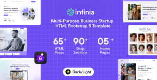 Infinia - Multipurpose Business Startup HTML Bootstrap 5 Template by alithemes