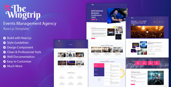 The Wingtrip - Event Management Agency React Template by andIT_themes