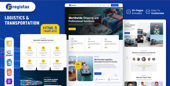 Fregistax - Cargo & Logistics HTML5 Template by Evonicmedia