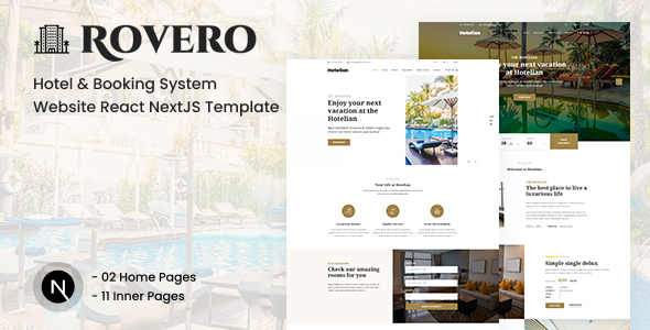 Rovero - Hotel & Booking Service React NextJS Template by CodeeFly