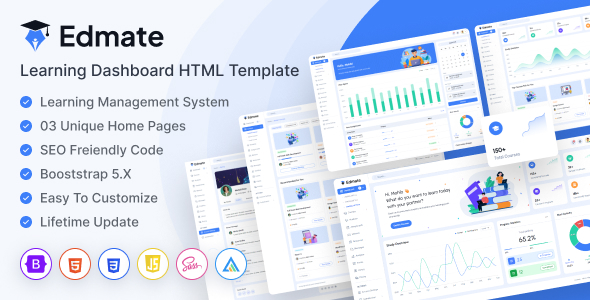 Edmate - Learning Dashboard HTML Template by themeholy