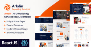 Arkdin – Air Conditioning Services ReactJs Template by ThemeServices