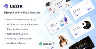 Lezir - Django Landing Page Template by Themesbrand