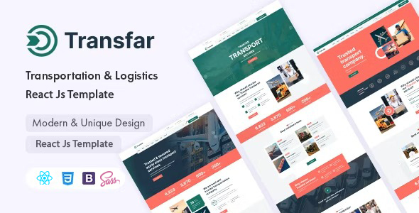 Transfar – Transportation & Logistics React Template by wpoceans