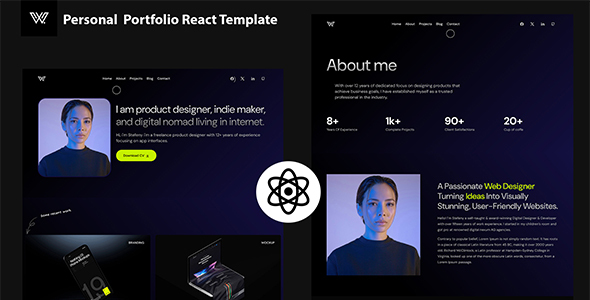 Wize - Personal Portfolio React Template by theme_ocean