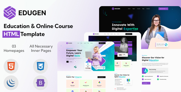 Edugen - Education & Online Course HTML Template by themeies