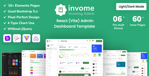 Invome - React (Vite) Invoicing Admin Dashboard Template by dexignlabs