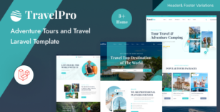 TravelPro - Adventure Tour and Travel Agency Laravel 11 Template by PixcelsThemes