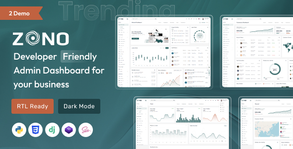 Zono – Django Admin & Dashboard Template by PixelStrap