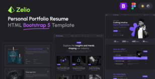 Zelio - Personal Portfolio HTML Bootstrap Template by alithemes