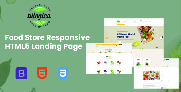 Bilogica - Food Store Responsive HTML5 Landing Page by nsstheme