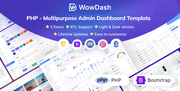 WowDash - PHP - Multipurpose Admin Dashboard Template by wowtheme7