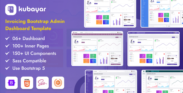 Kubayar Invoicing Bootstrap Admin Dashboard Template by DexignZone