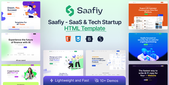 Saafiy - Software, SaaS & Startup Landing HTML5 Template by reacthemes