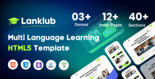 Lanklub - Multi Language Learning HTML Template by AlHikmahSoft