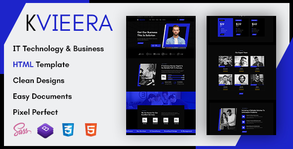 Kvieera - IT Technology & Business HTML Template by thewebmax