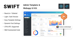 Swift - React + Tailwind CSS Admin Dashboard Template by thememakker