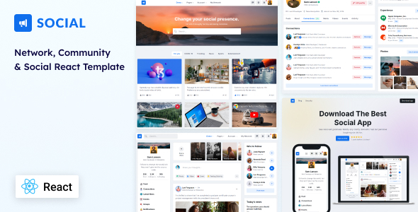 Social - Network & Community React Template by Stackbros