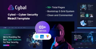 Cybal - Cyber Security React js Template by rk_theme