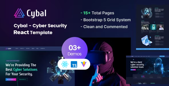 Cybal - Cyber Security React js Template by rk_theme