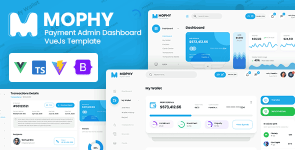 Mophy - VueJs Payment Admin Dashboard Template by DexignZone