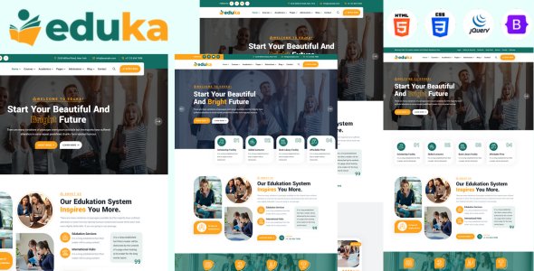 Eduka - School, College, University And Courses HTML5 Template by LunarTemp