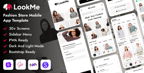 LookMe - Fashion Store Mobile App Template (Bootstrap + PWA) by IndianCoder