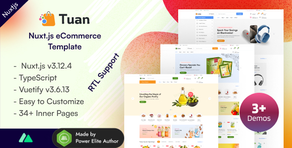 Tuan - Vue Nuxtjs eCommerce Template with Vuetify by EnvyTheme