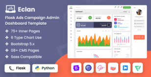 Eclan - Flask Ads Campaign Admin Dashboard Template by DexignZone