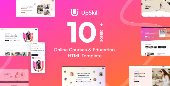 UpSkill - LMS Education Online Course & School HTML Template by CreativeLayers