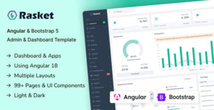 Rasket - Angular & Bootstrap Admin Dashboard Template by Techzaa