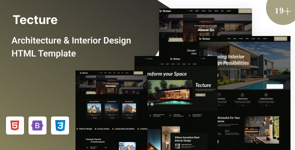 Tecture - Architecture & Interior HTML5 Template by weblayout