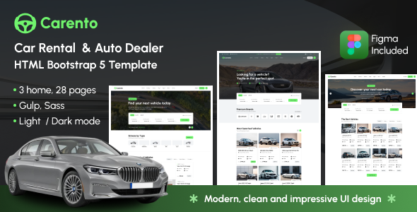 Carento - Car Rental & Auto Dealer HTML Template by alithemes