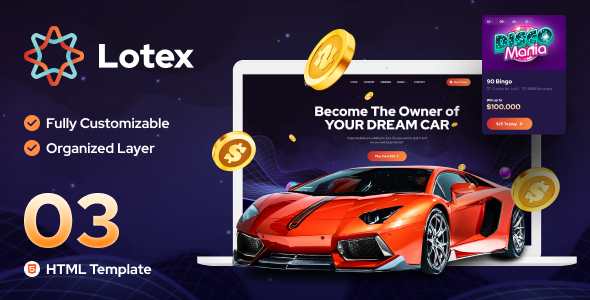 Lotex - Online Lotto & Lottery HTML Template by themesflat