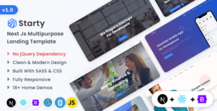 Starty - NextJs Multipurpose Landing Template by ShreeThemes