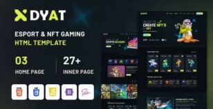 DYAT - eSports and Gaming NFT HTML Template by wowtheme7