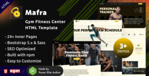 Mafra - Gym Fitness Center HTML Template by EnvyTheme