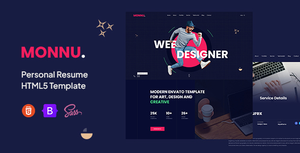 Monnu - Personal Resume HTML5 Template by nsstheme