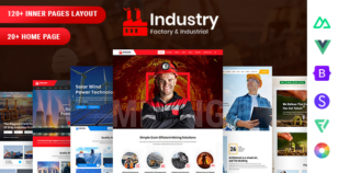 Industry - Factory & Industrial Vue NuxtJS Template by DexignZone