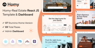 Homy - Real Estate React js Template & Dashboard by CreativeGigs