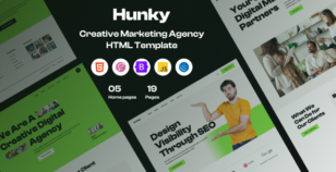 Hunky - Creative Marketing Agency HTML Template by qubohub